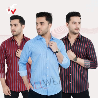 ৩ পিস কম্বো ফুল হাতার চেক শার্ট