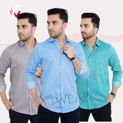 ৩ পিস কম্বো ফুল হাতার চেক শার্ট