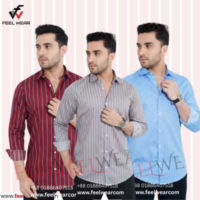 ৩ পিস কম্বো ফুল হাতার চেক শার্ট