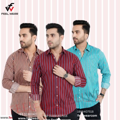 ৩ পিস কম্বো ফুল হাতার চেক শার্ট