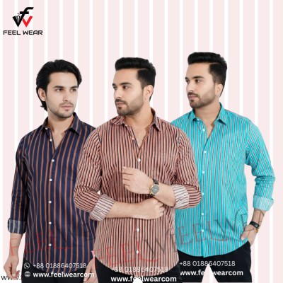 ৩ পিস কম্বো ফুল হাতার চেক শার্ট