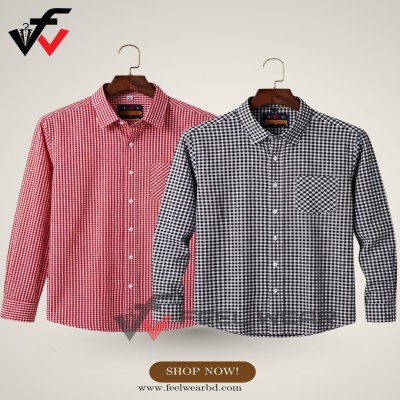 ২ পিসের কম্বো ফুল হাতা শার্ট