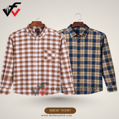 ২ পিসের কম্বো ফুল হাতা শার্ট