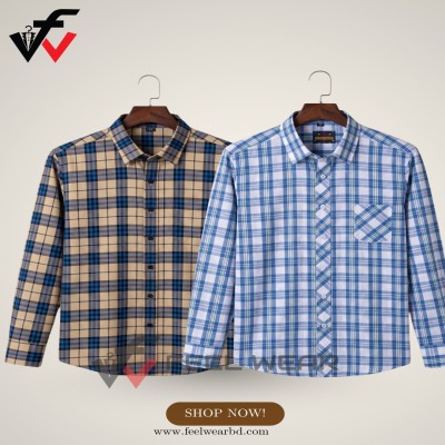 ২ পিসের কম্বো ফুল হাতা শার্ট