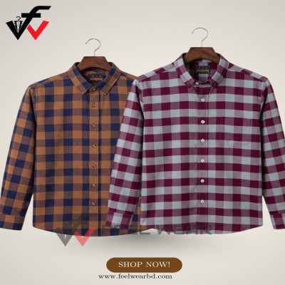 ২ পিসের কম্বো ফুল হাতা শার্ট