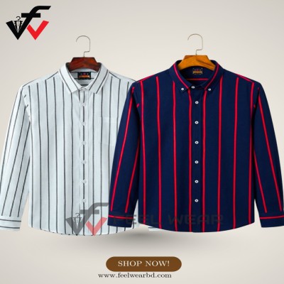 ২ পিসের কম্বো ফুল হাতা শার্ট