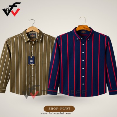 ২ পিসের কম্বো ফুল হাতা শার্ট