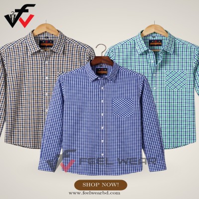 ৩ পিসের কম্বো ফুল হাতা শার্ট