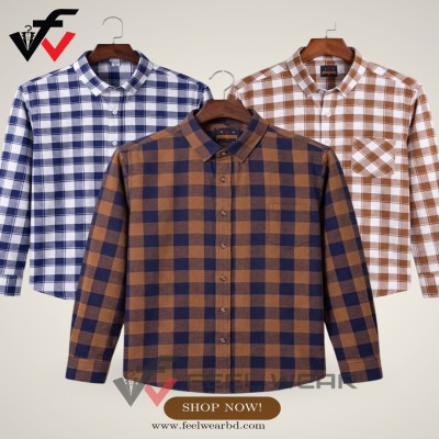 ৩ পিসের কম্বো ফুল হাতা শার্ট