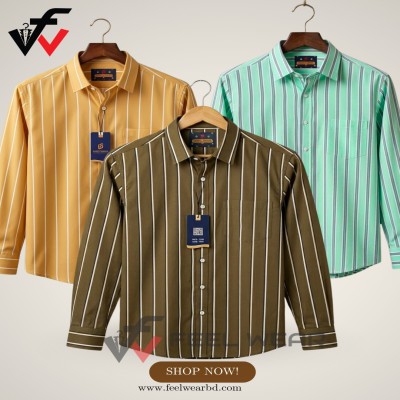 ৩ পিসের কম্বো ফুল হাতা শার্ট