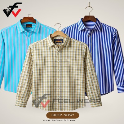 ৩ পিসের কম্বো ফুল হাতা শার্ট