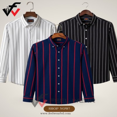 ৩ পিসের কম্বো ফুল হাতা শার্ট