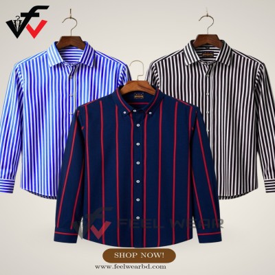৩ পিসের কম্বো ফুল হাতা শার্ট