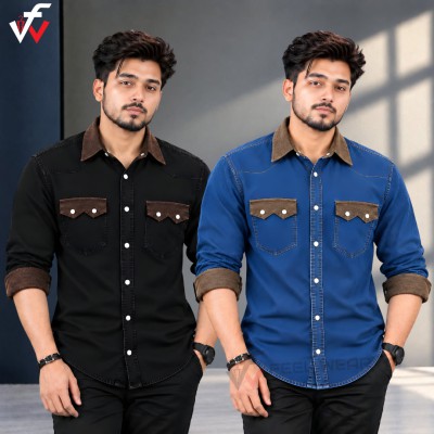 2 পিস প্রিমিয়াম ডেনিম শার্ট-(ফুল হাতা)