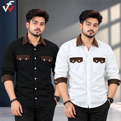 2 পিস প্রিমিয়াম ডেনিম শার্ট-(ফুল হাতা)