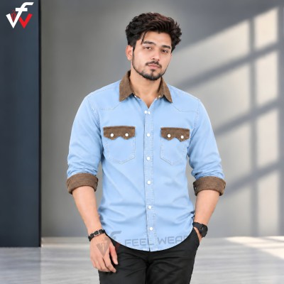 1 পিস প্রিমিয়াম ডেনিম শার্ট-(ফুল হাতা)