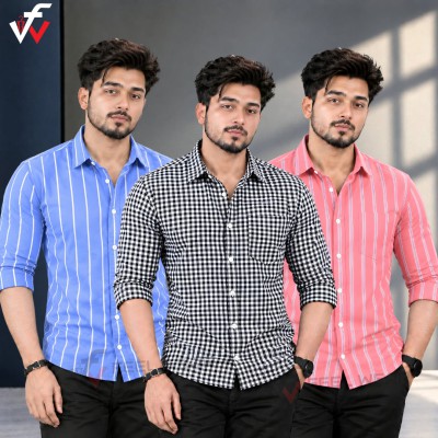 ৩ পিস কটন শার্ট (এক-পকেট)