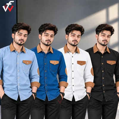 ৪ পিস প্রিমিয়াম ডেনিম শার্ট-(ফুল হাতা)