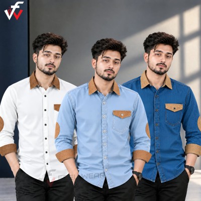 ৩ পিস প্রিমিয়াম ডেনিম শার্ট-(ফুল হাতা)