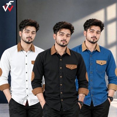 ৩ পিস প্রিমিয়াম ডেনিম শার্ট-(ফুল হাতা)