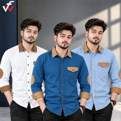 ৩ পিস প্রিমিয়াম ডেনিম শার্ট-(ফুল হাতা)