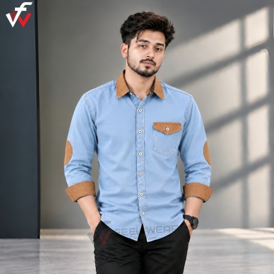 ১ পিস প্রিমিয়াম ডেনিম শার্ট-(ফুল হাতা)