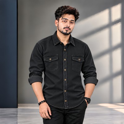 1 পিস প্রিমিয়াম ডেনিম শার্ট-(ফুল হাতা)