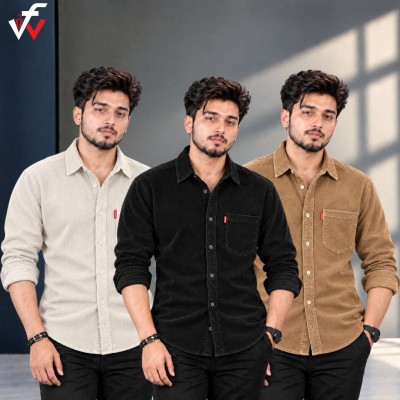 3 পিস প্রিমিয়াম কর্ড শার্ট-( এক পকেট )