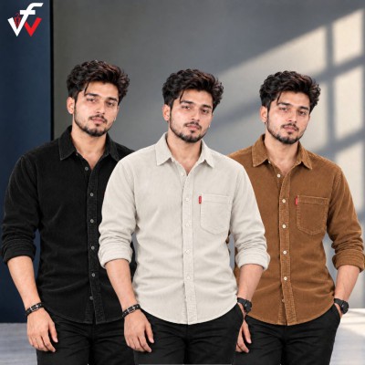 3 পিস প্রিমিয়াম কর্ড শার্ট-( এক পকেট )